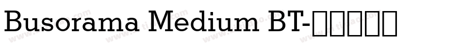 Busorama Medium BT字体转换